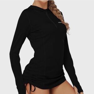 HISKYWIN Black UV Protectant Swim Rash Guard Adjustable Wetsuit Size XL